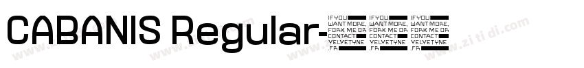 CABANIS Regular字体转换